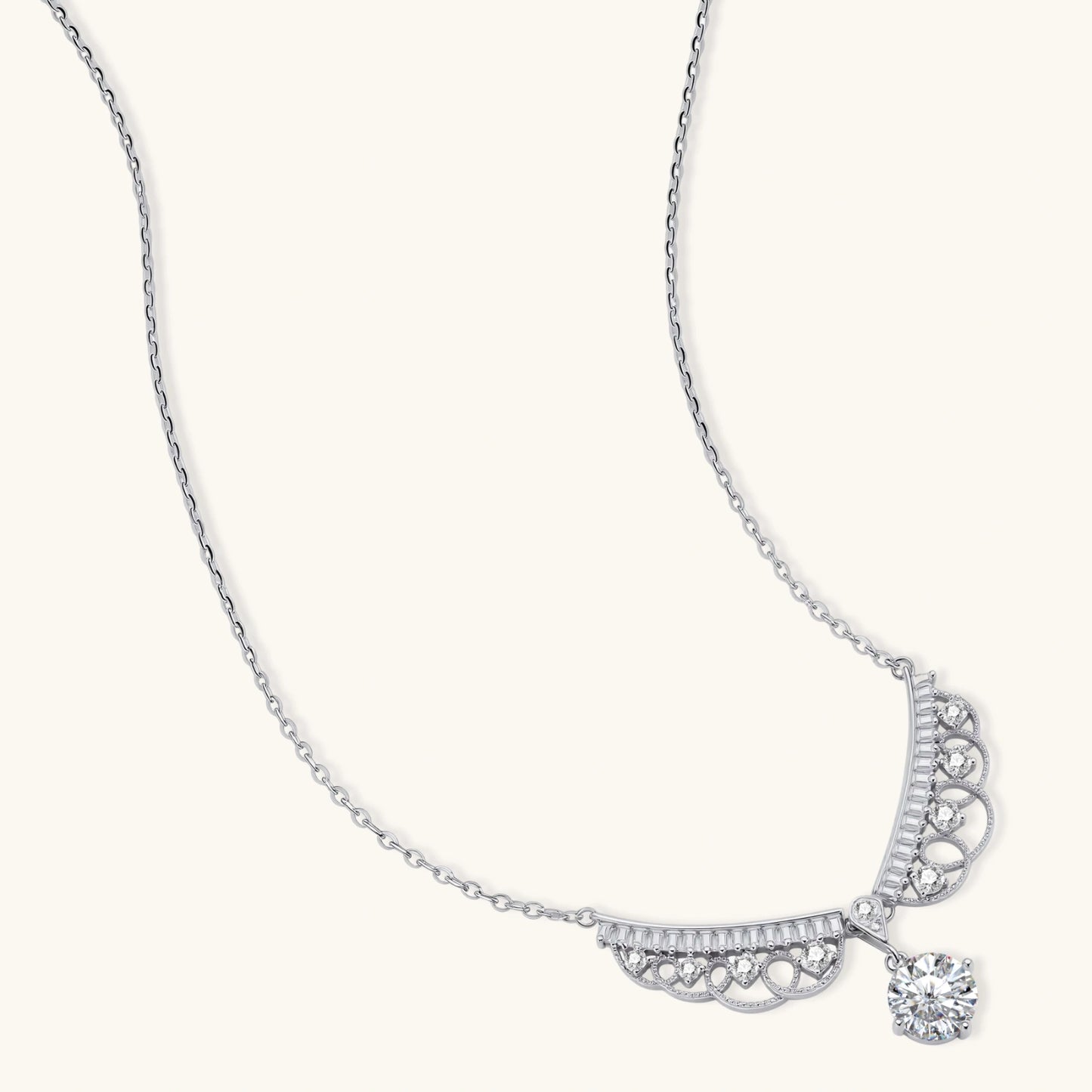 Angel Wing Moissanite Necklace