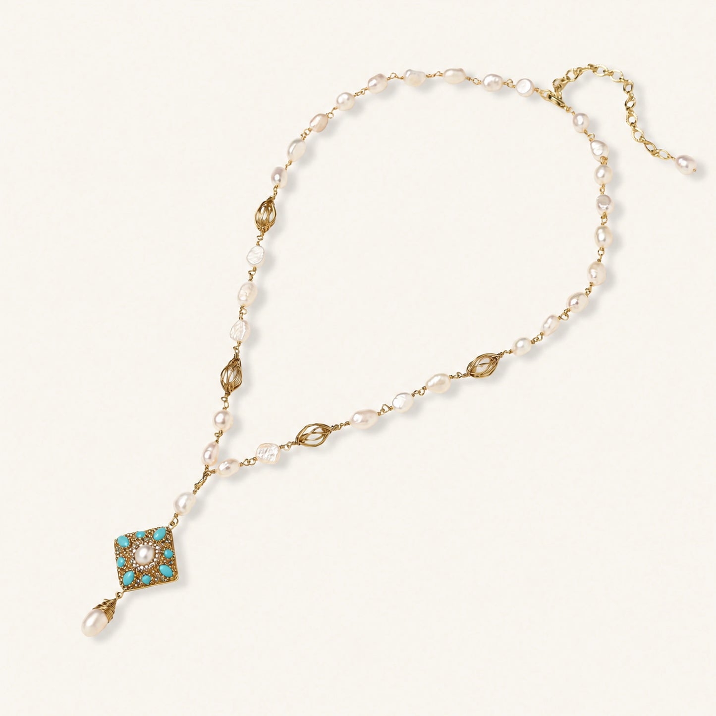 Celestial Pearl Drop Necklace