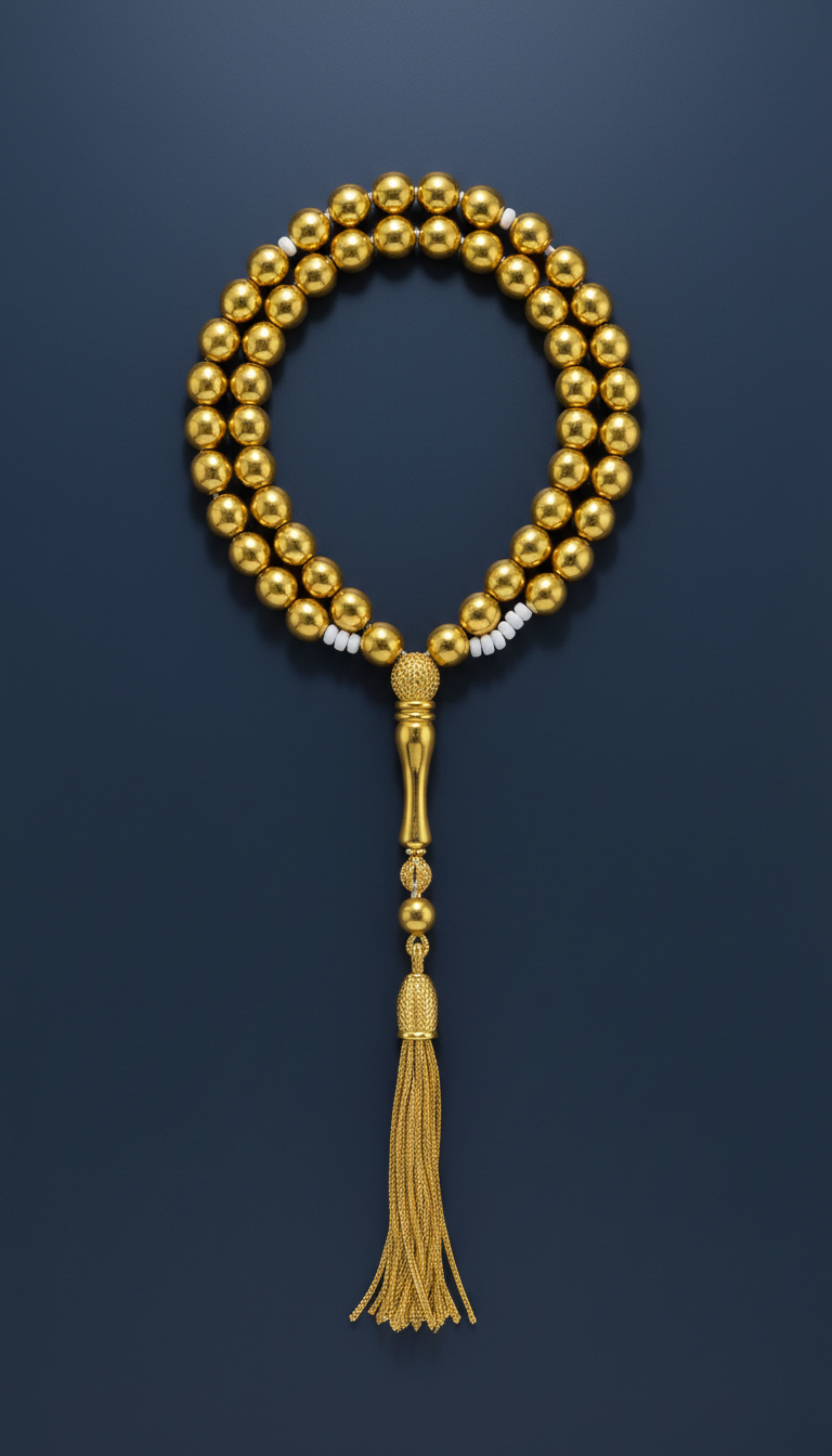 Men’s misbaha in solid gold
