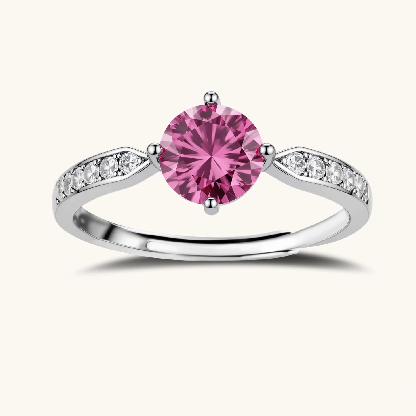 Pink Dreams Moissanite Ring