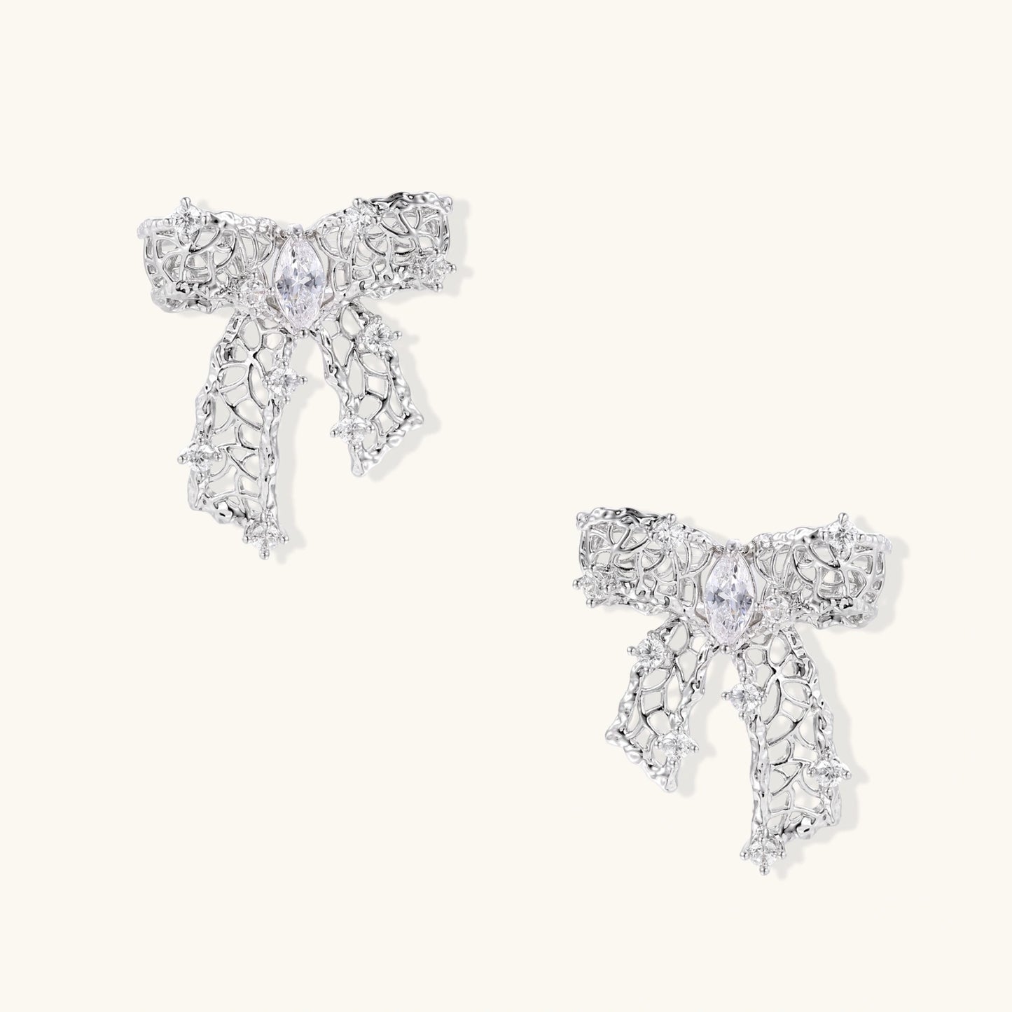 Lace Bow Earrings