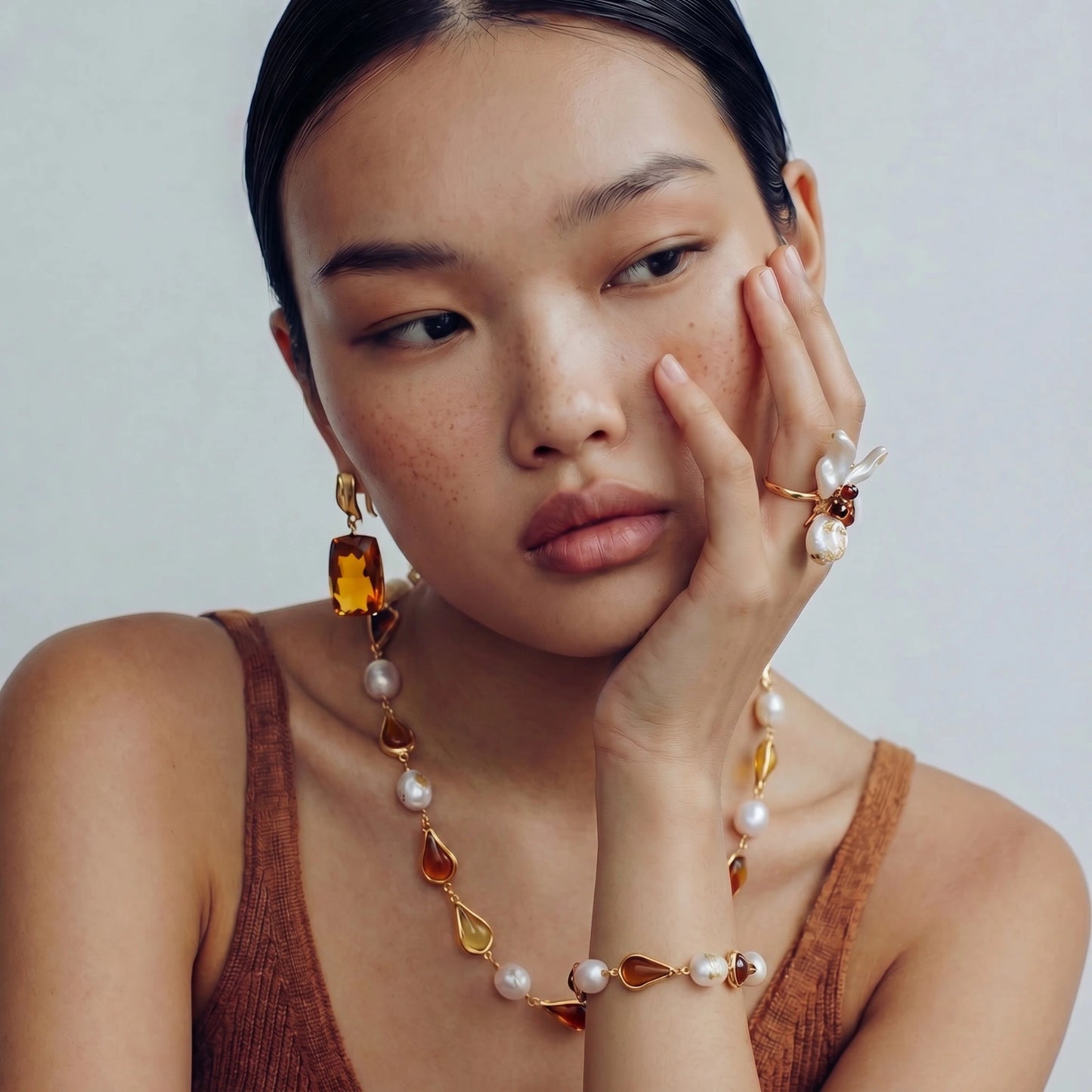 Honey Baroque Necklace
